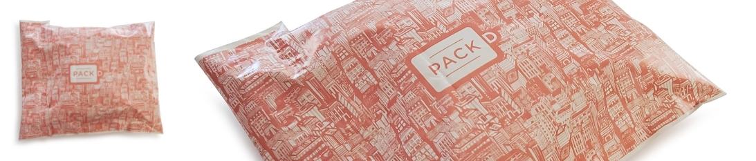 Custom poly mailer with cityscape Custom poly mailer with cityscape