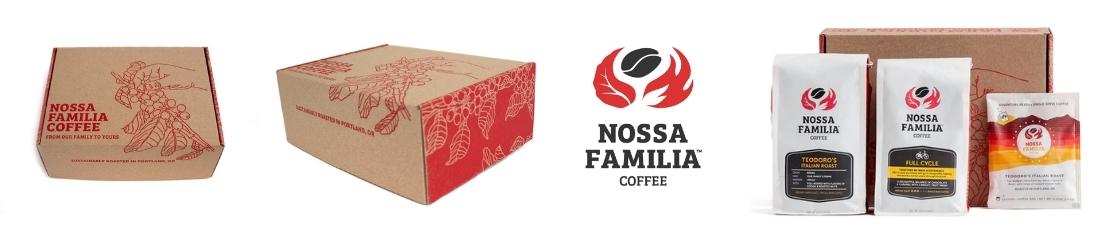 Nossa Family Coffee custom shipping box