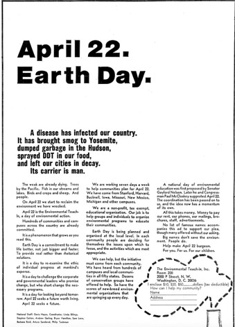 April 22 Earth Day Newspaper Screenshot