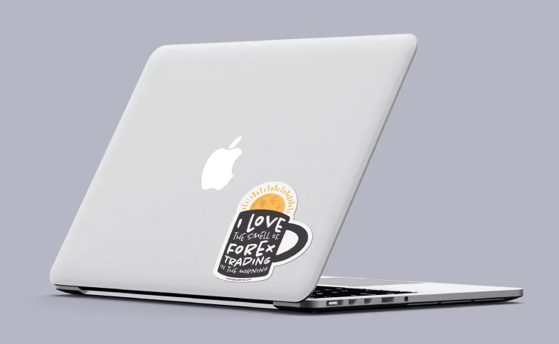 Custom Printed Sticker on Laptop