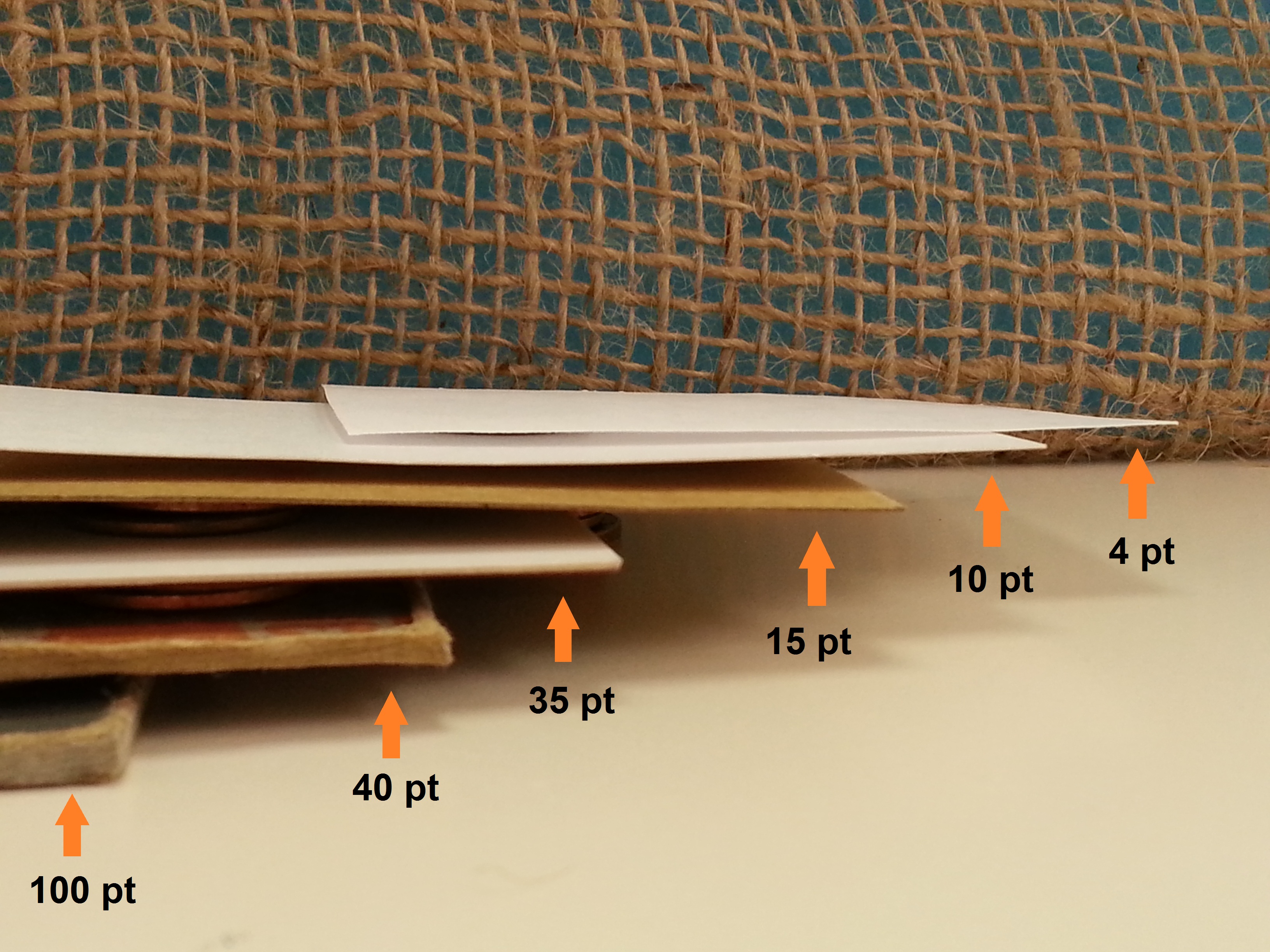 Paper Thickness Chart