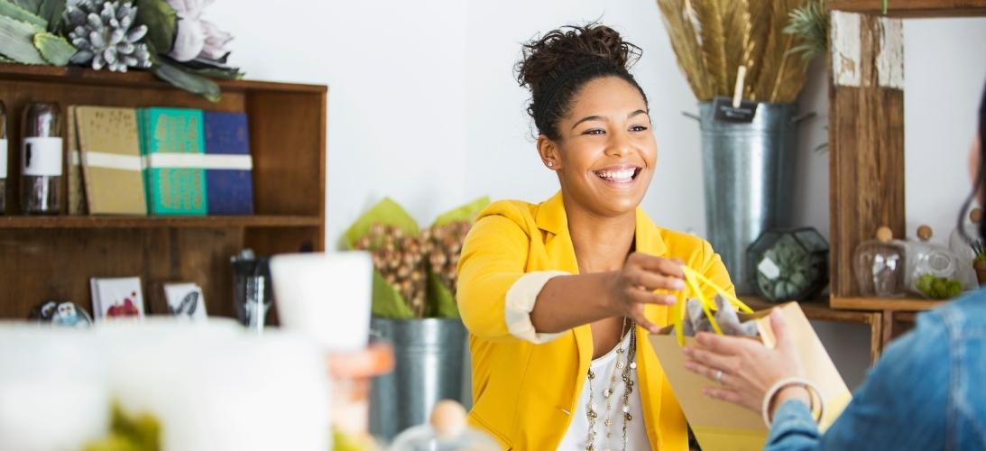 Woman store representative