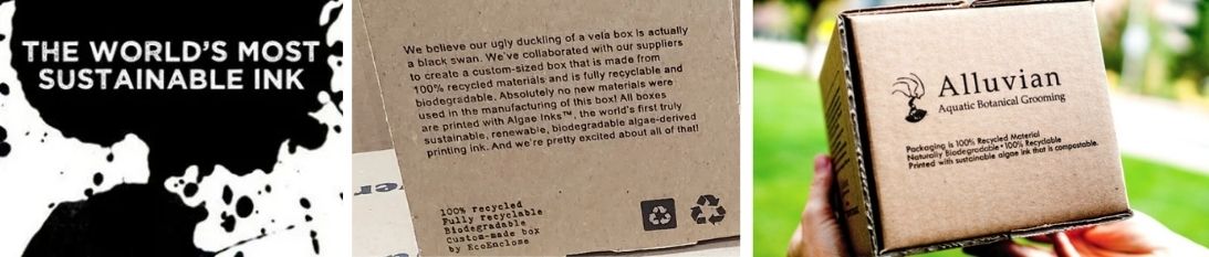 Algae printing ink for packaging