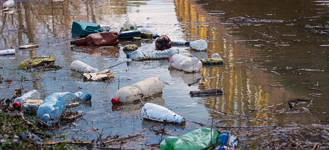 plastic waste in waterways